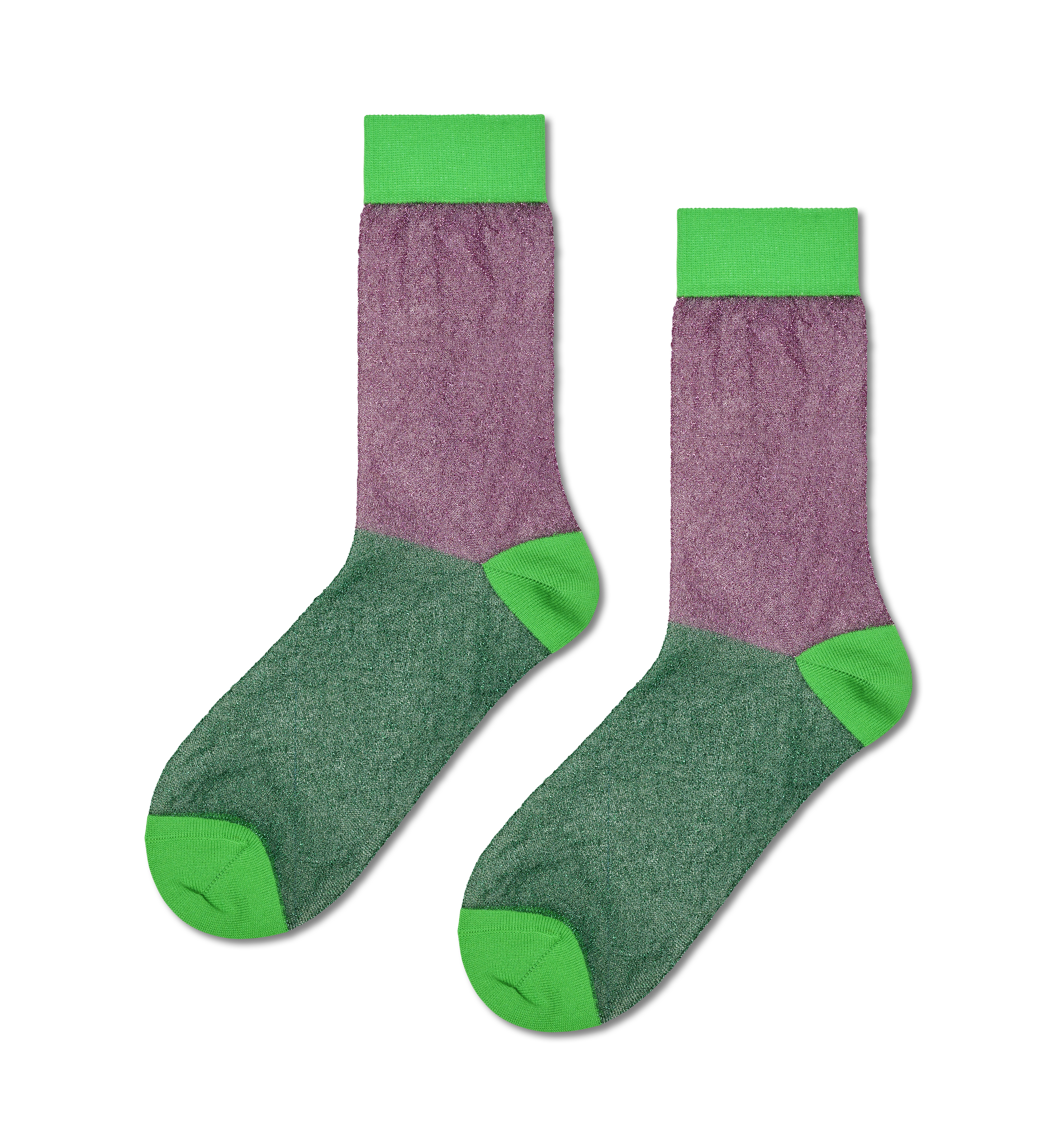 Light Purple Pastell Stripe Crew Socks