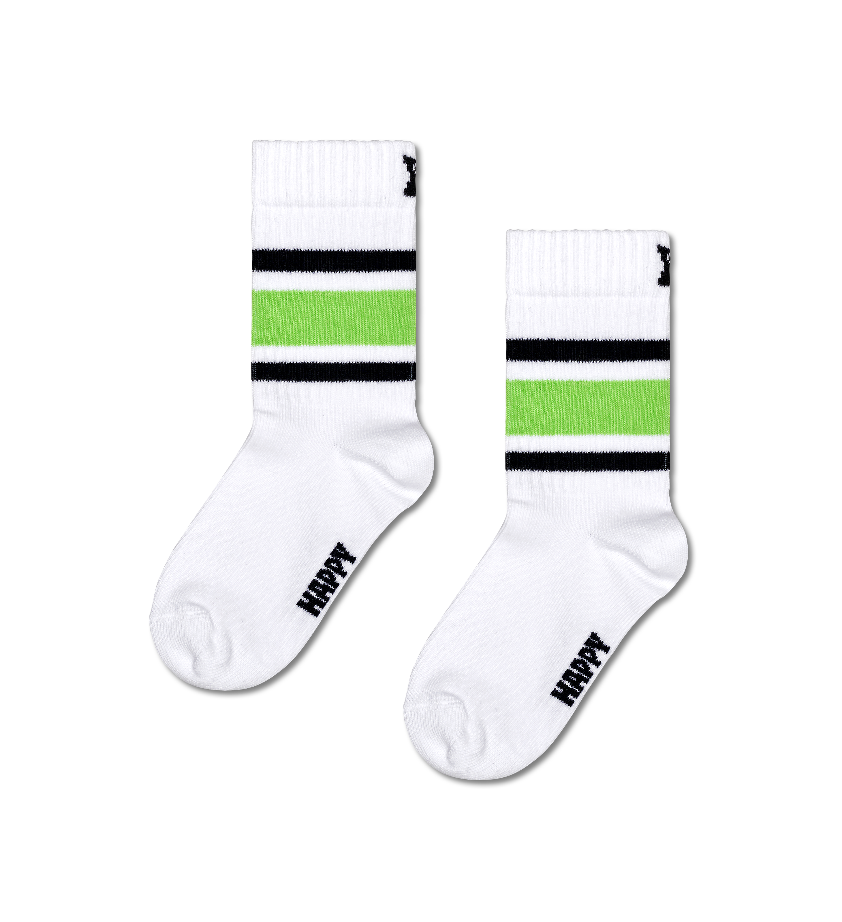 White Sneaker Stripe Crew Socks