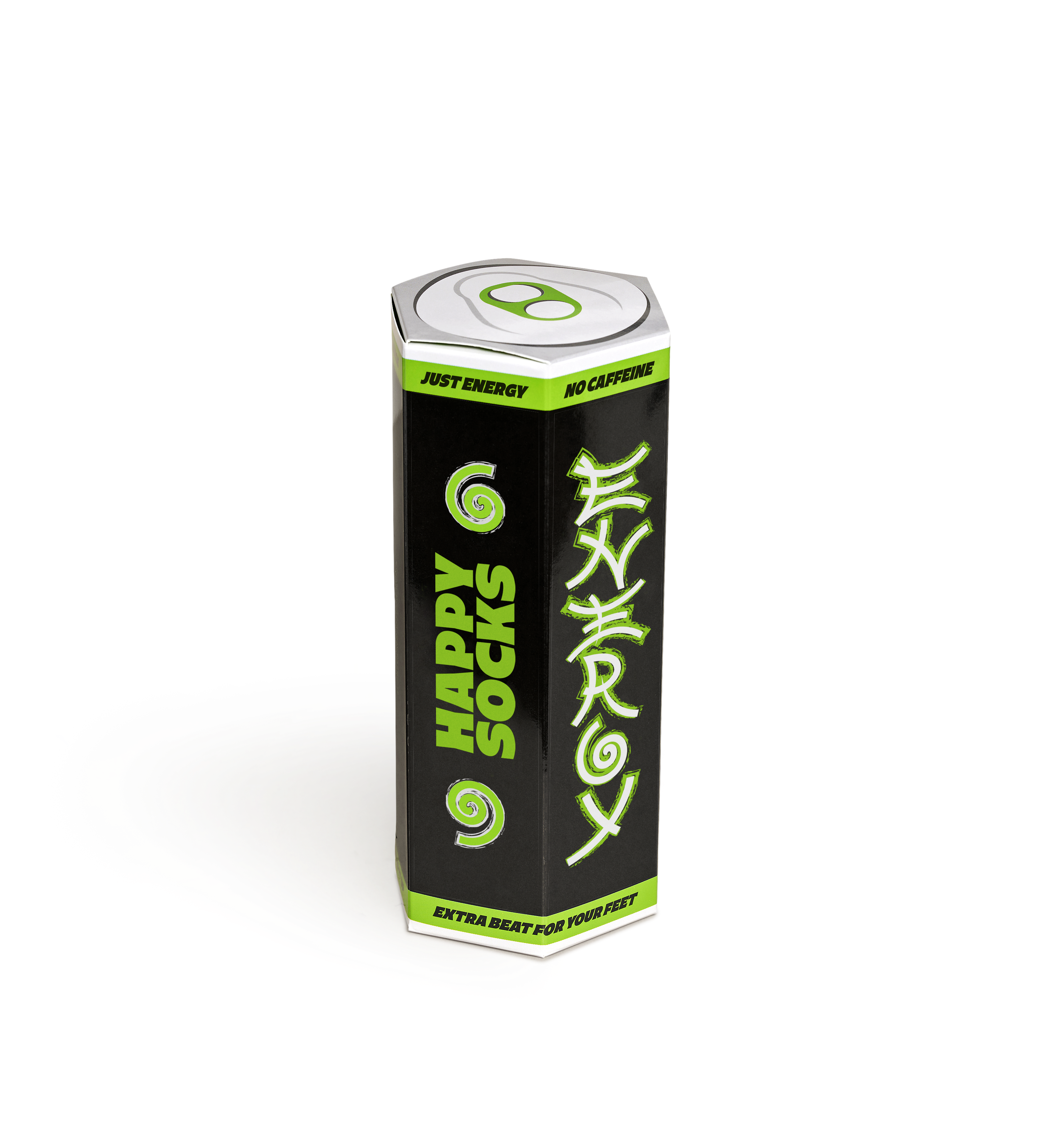 Green 2-Pack Energy Drink Socks Gift Set