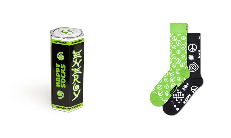 Fun Gift Set: 2-Pack Energy Drink Socks