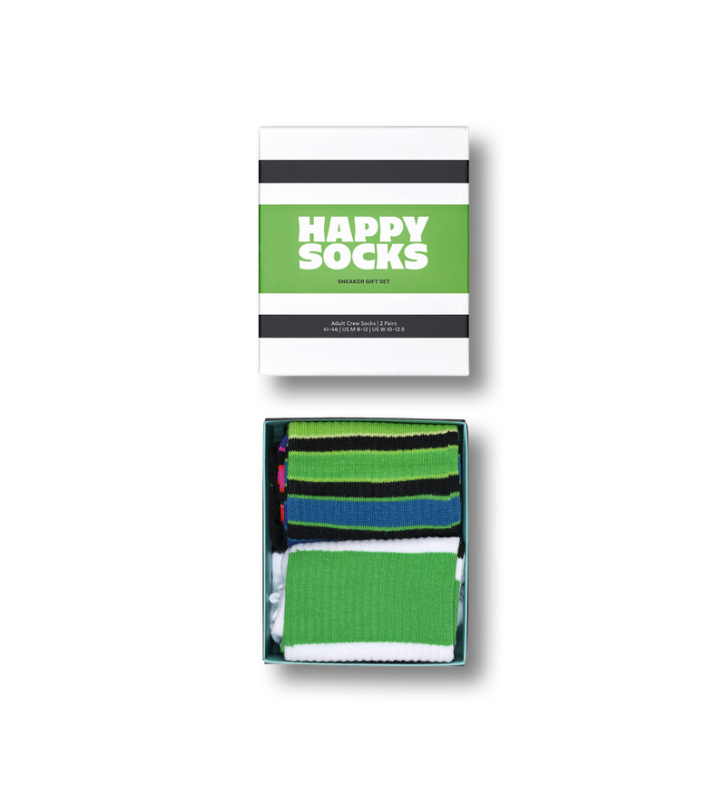2-Pack Stripe Sneaker Socks Gift Set