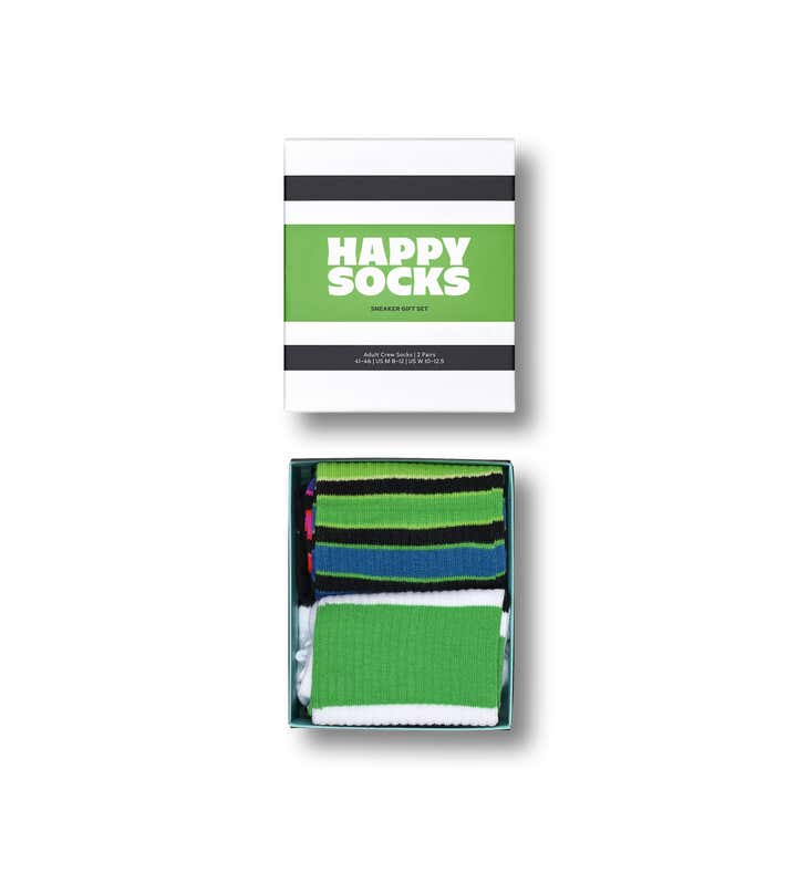 2-Pack Stripe Sneaker Socks Gift Set