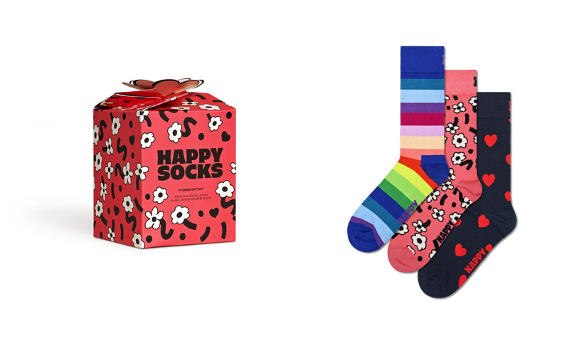 Colorful Floral Socks Gift Set | Fun 3-Pack Flower Socks