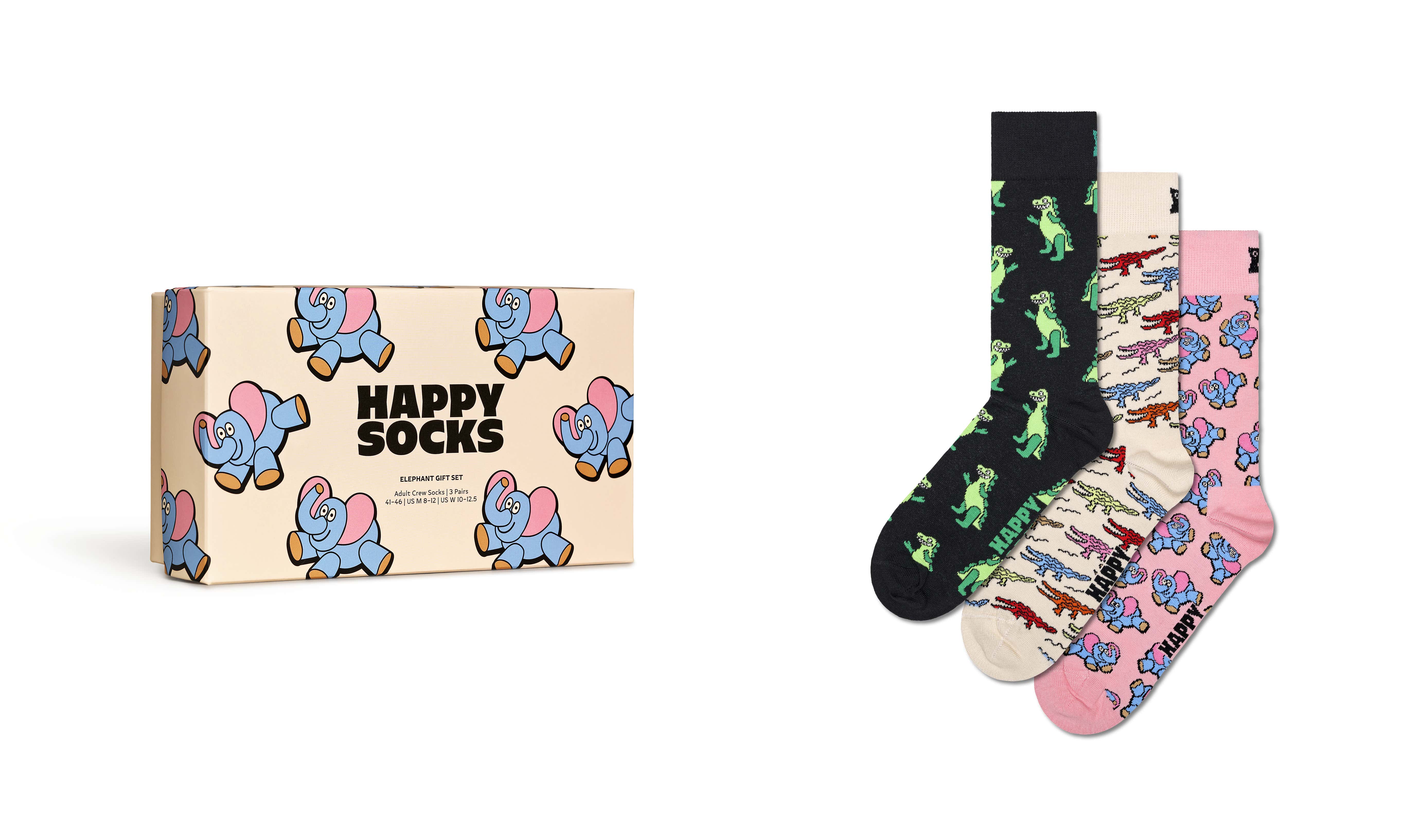 ●Mardi Mercredi●SOCKS FLOS EMOJI 3足SET[GIFT SET] SOCKS FLOS EMOJI_BLACK - MARDI MERCREDI