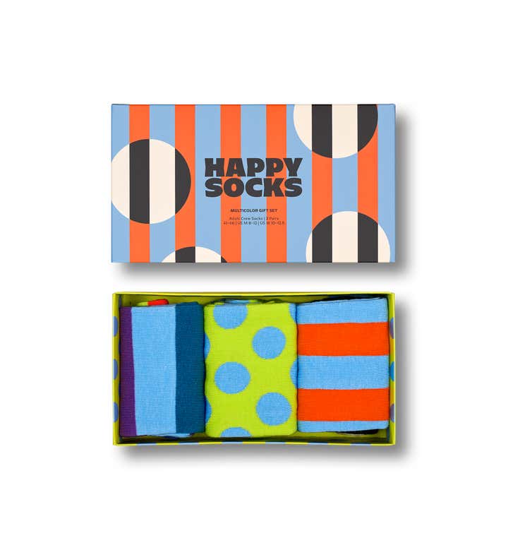 3-Pack Multicolor Socks Gift Set