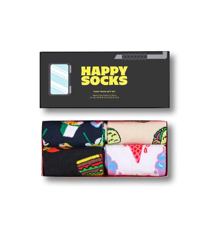 4-Pack Food Truck Socks Gift Set 3