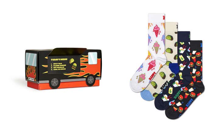 4-Pack Food Truck Socks Gift Set 2