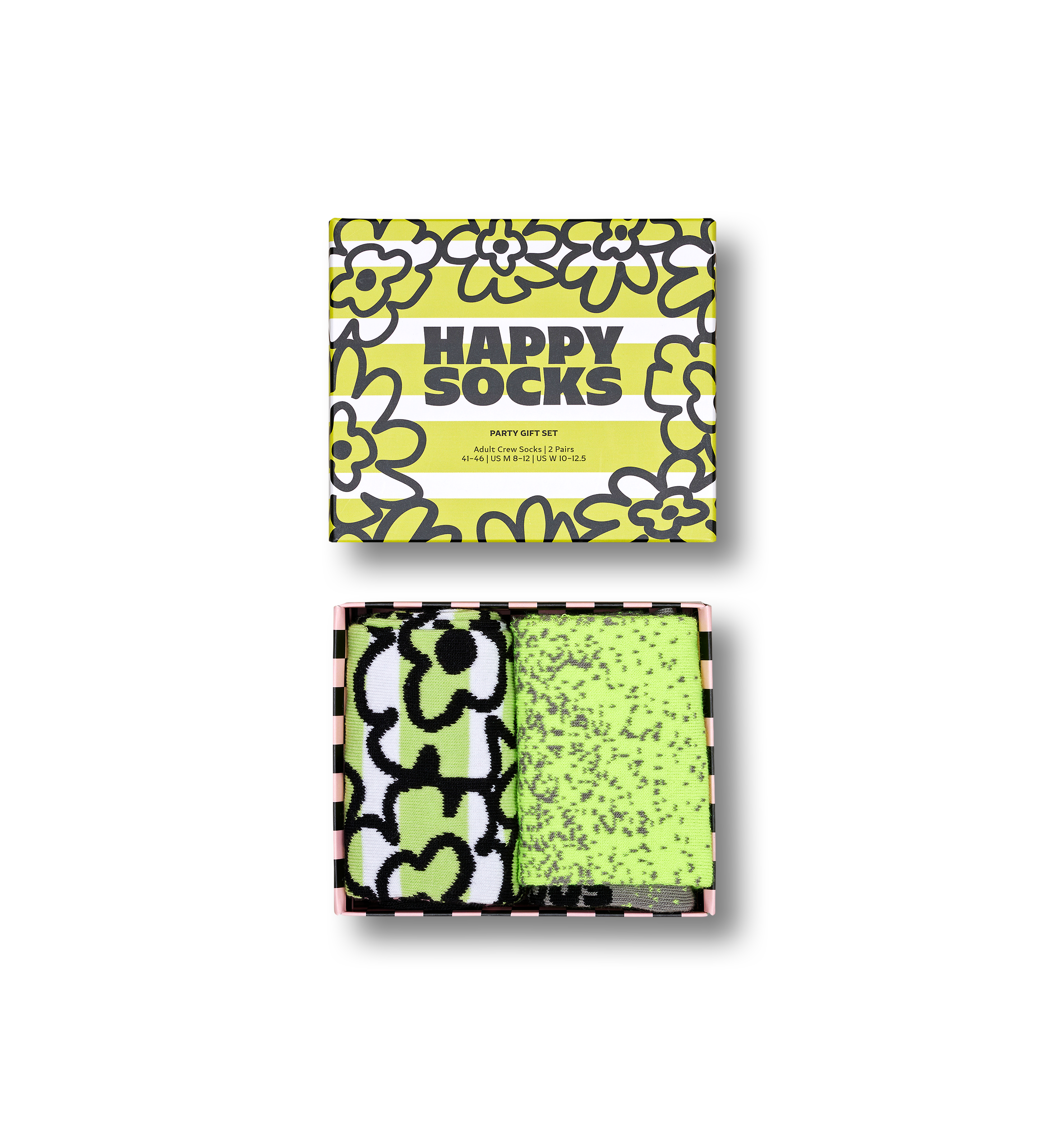 Yellow 2-Pack Party Crew Socks Gift Set