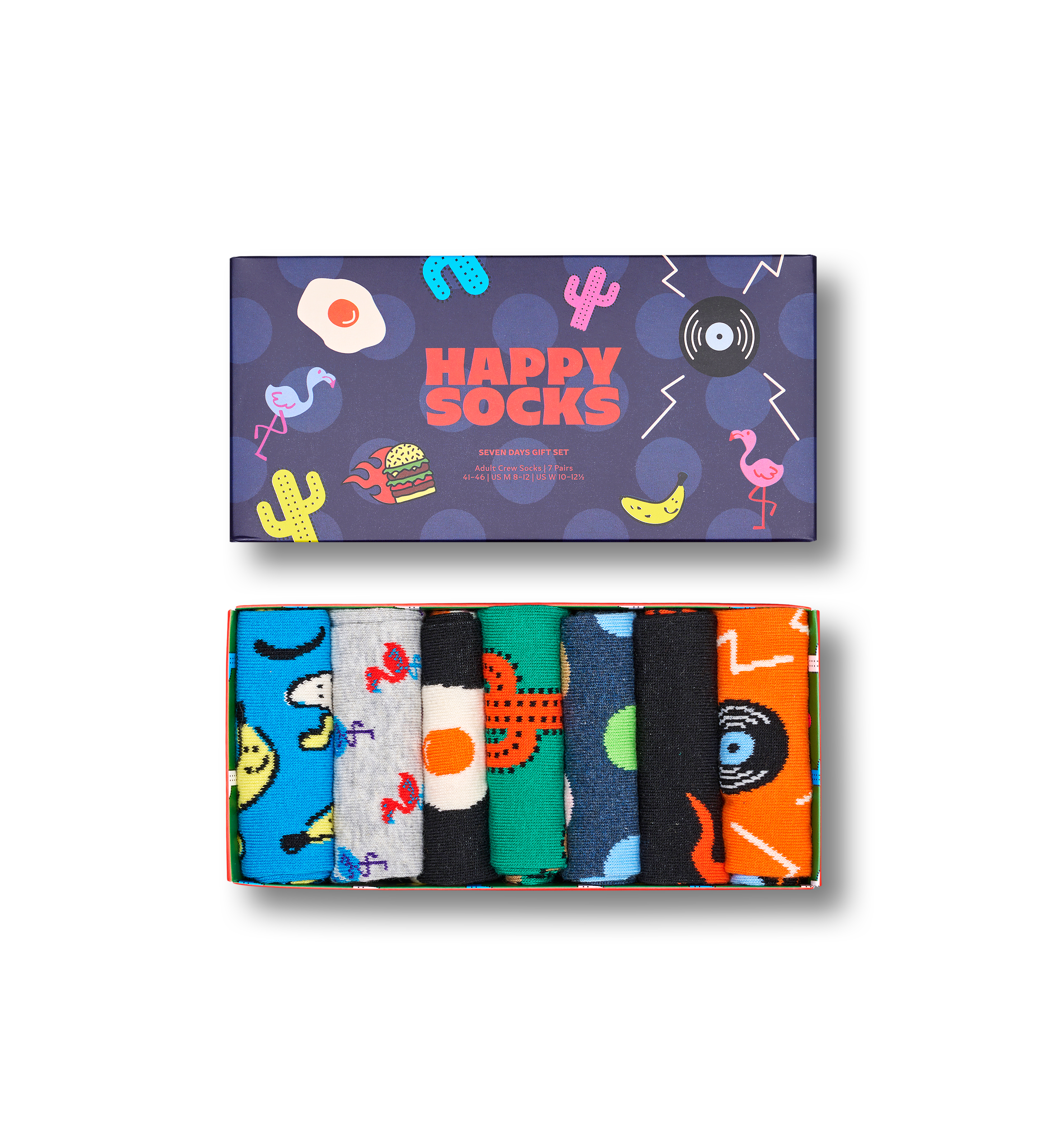 Turquoise 7-Pack Seven Days Socks Gift Set
