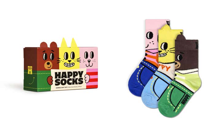 Kids 3-Pack Animal Socks Gift Set