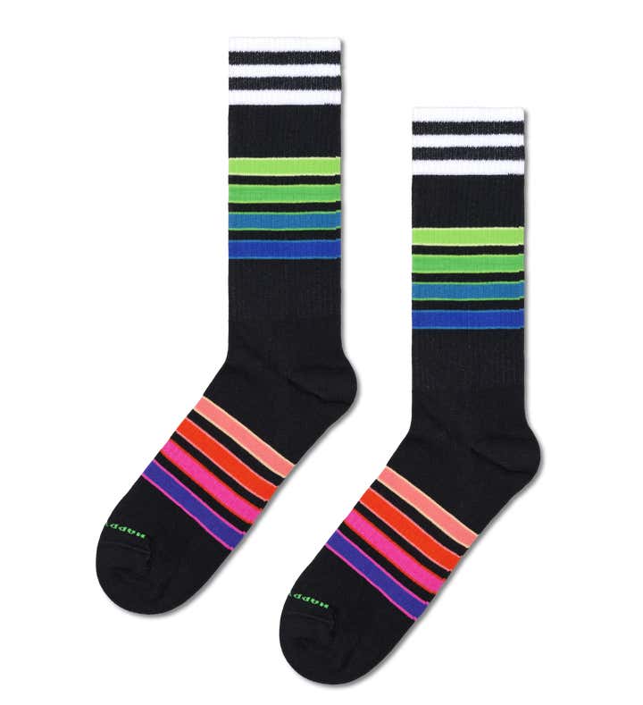 Happy Socks Striped Men's And Women's Socks With Colorful Street