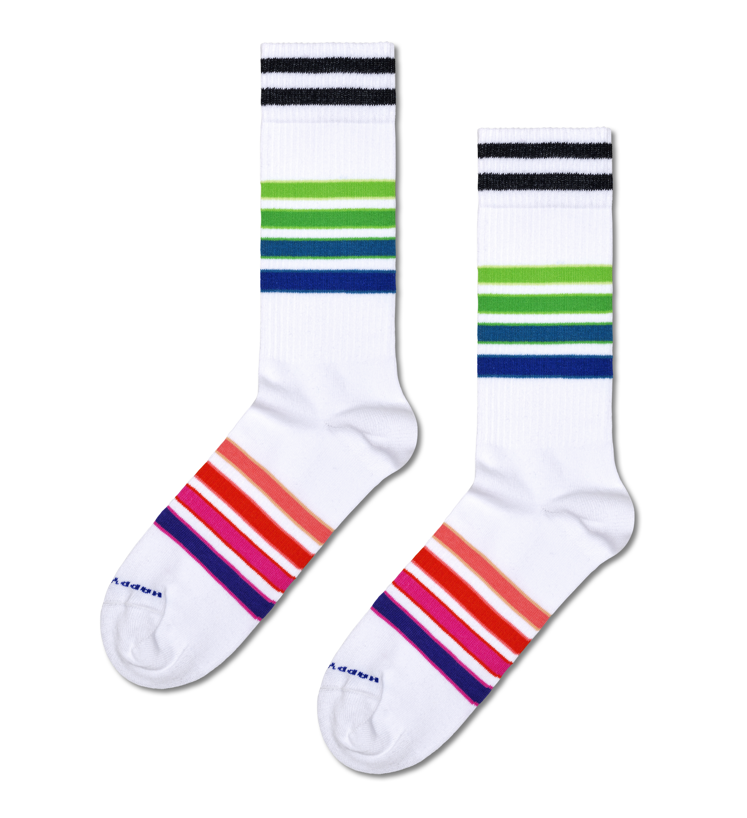 White Street Stripe Crew Socks