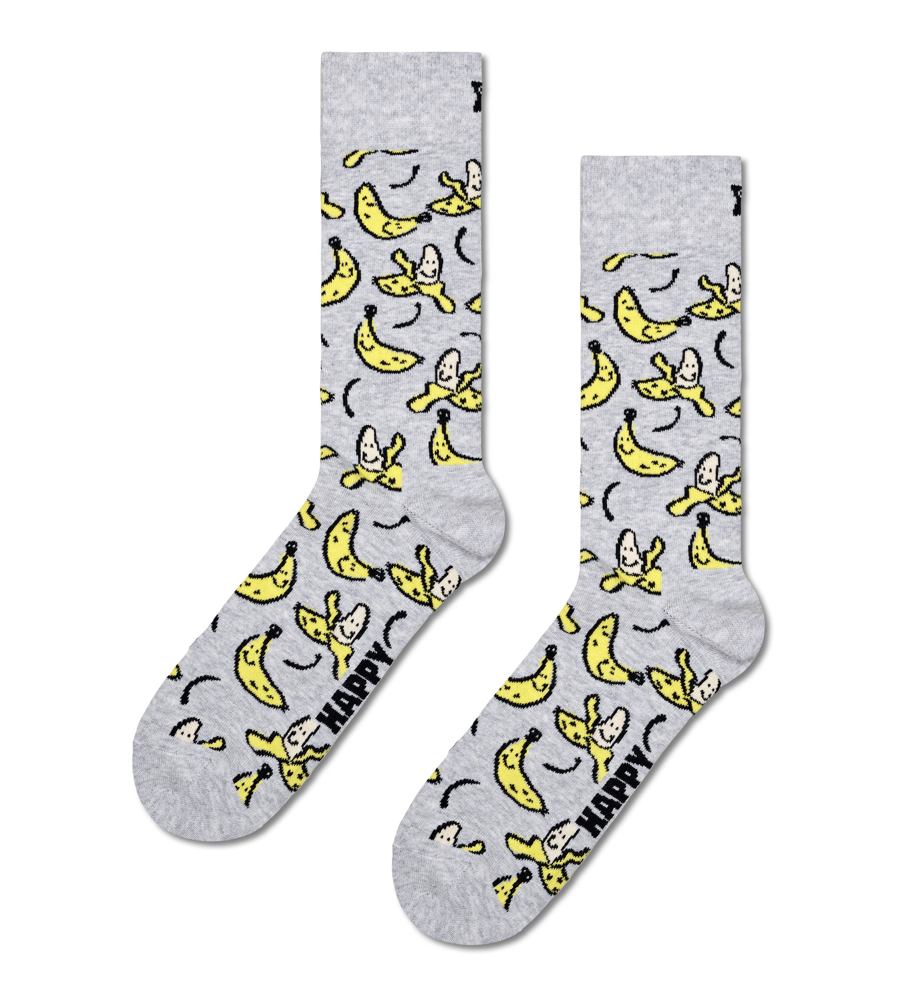 Light Grey Banana Crew Socks