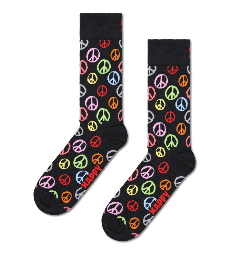 Peace Sign Socks | Comfortable Crew Socks for Summer