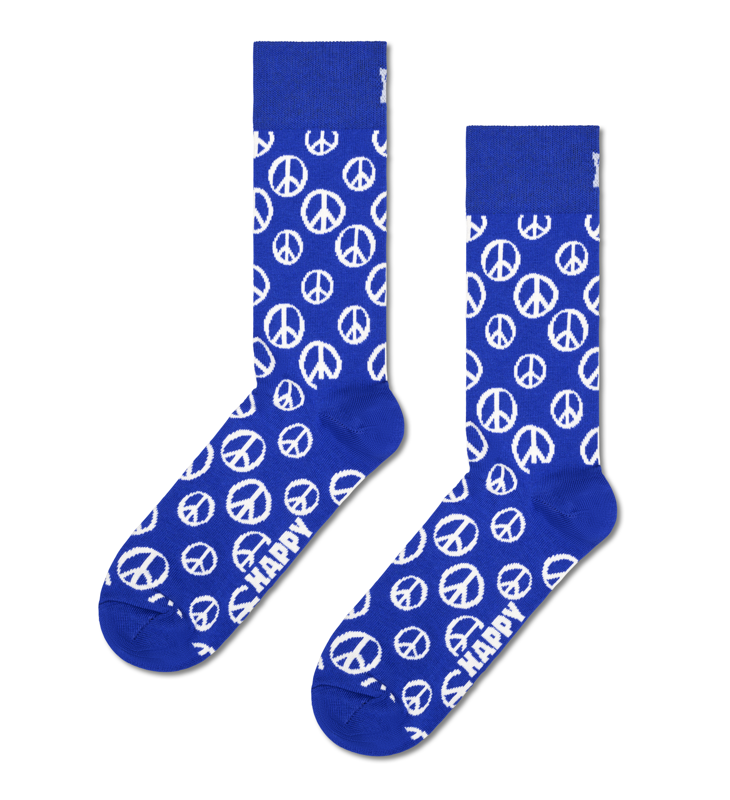 Blue Peace Crew Socks