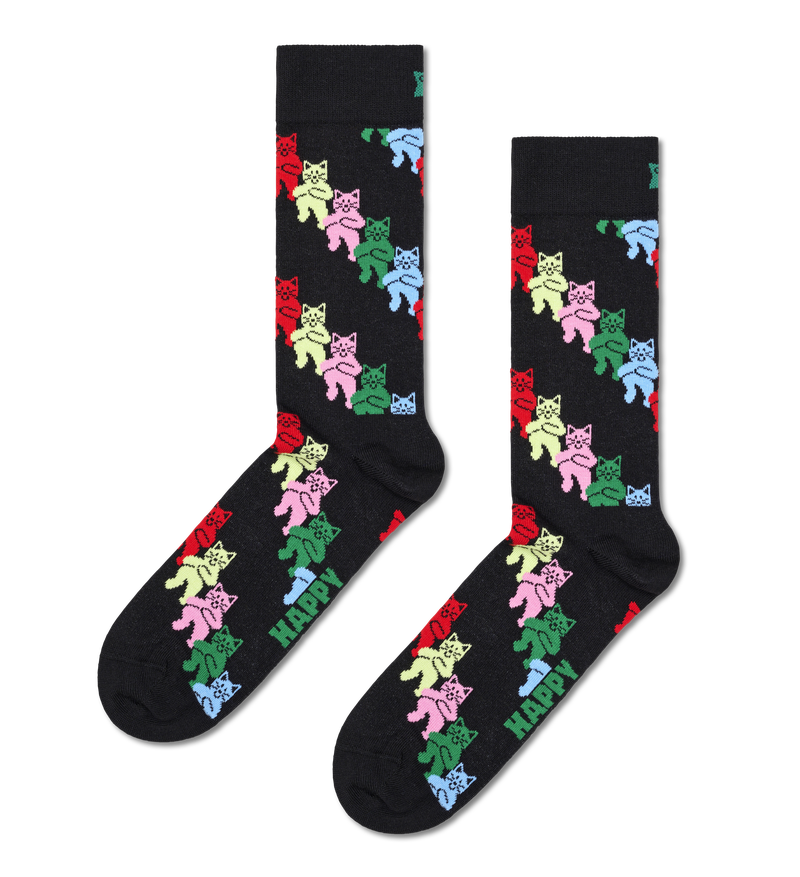 Black Cat Crew Socks | Fun & Funky Novelty Socks
