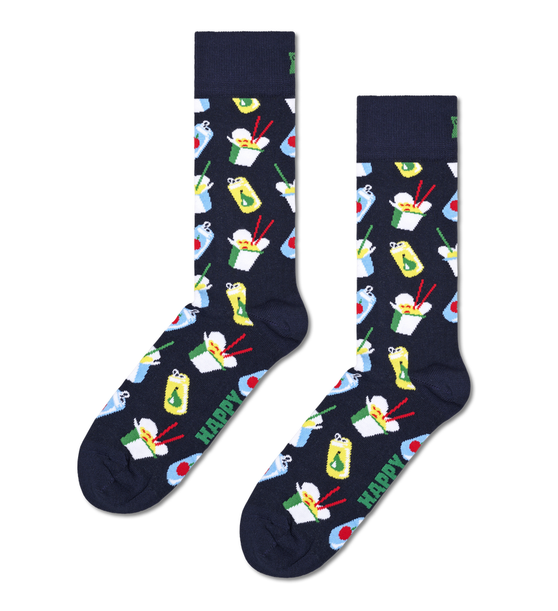 Navy Take Awy Crew Socks | Fun & Colorful Novelty Socks
