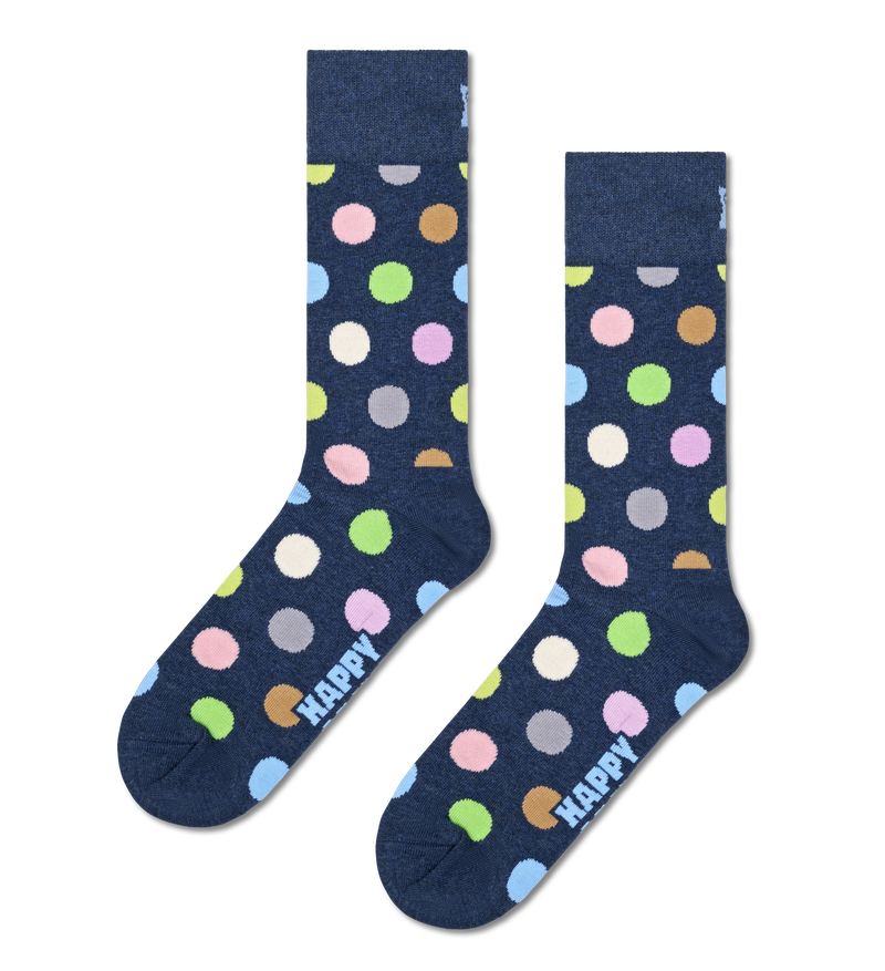 Navy Polka Dot Socks | Fun & Colorful Crew Socks