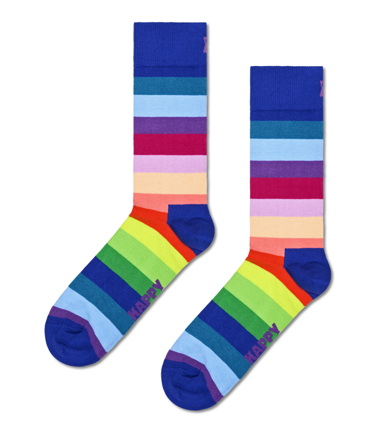 Blue Stripe Crew Socks | Dress Socks for Men & Women