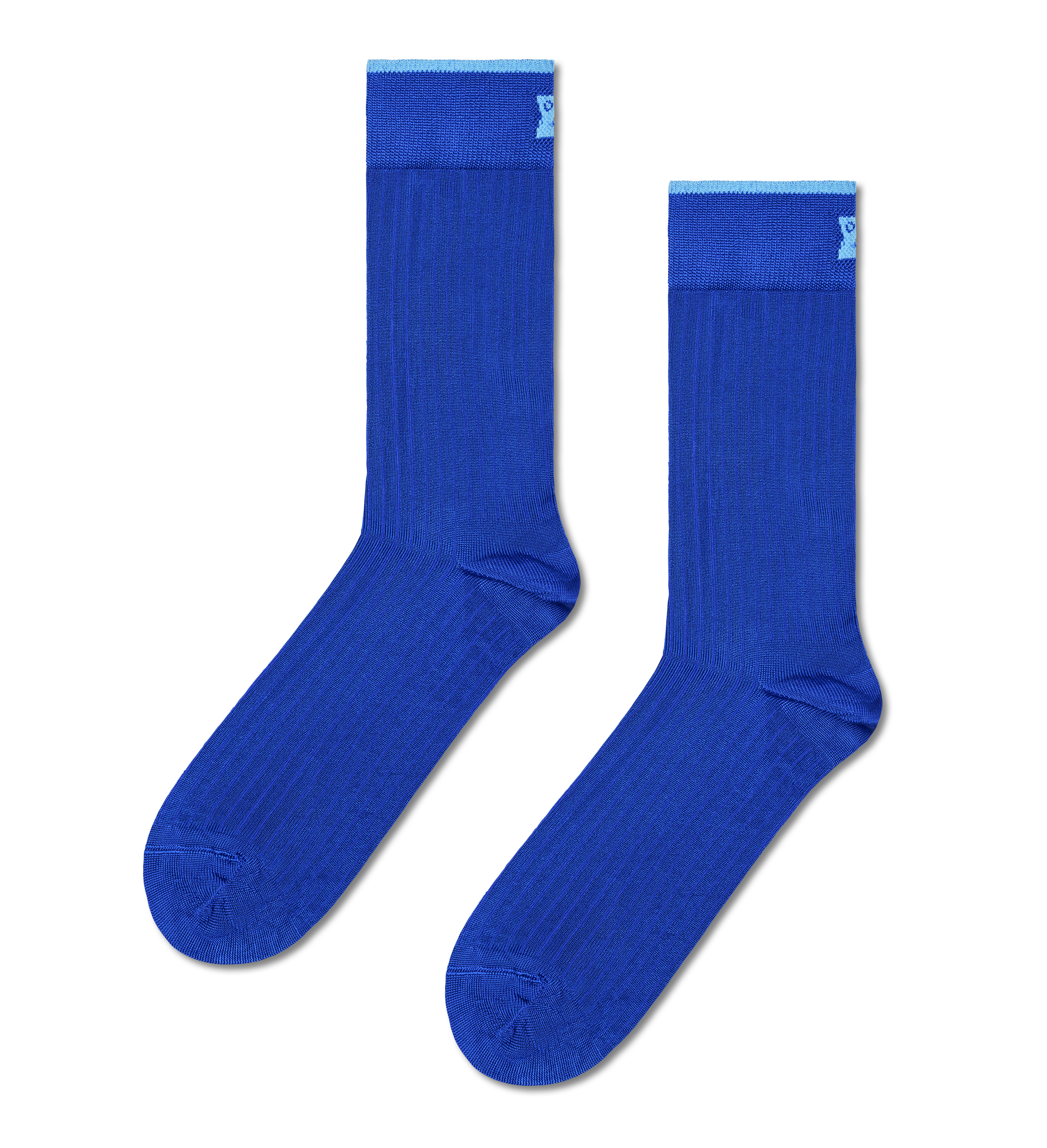Blue Slinky Crew Socks