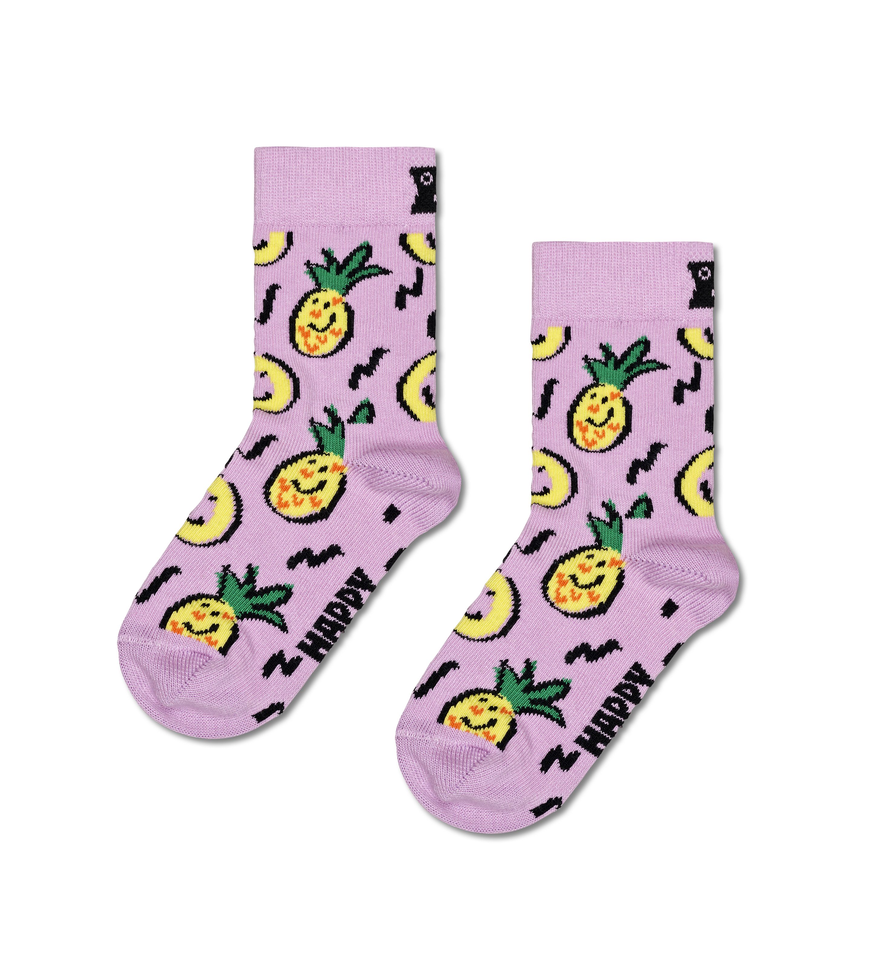 light purple pineapple crew socks