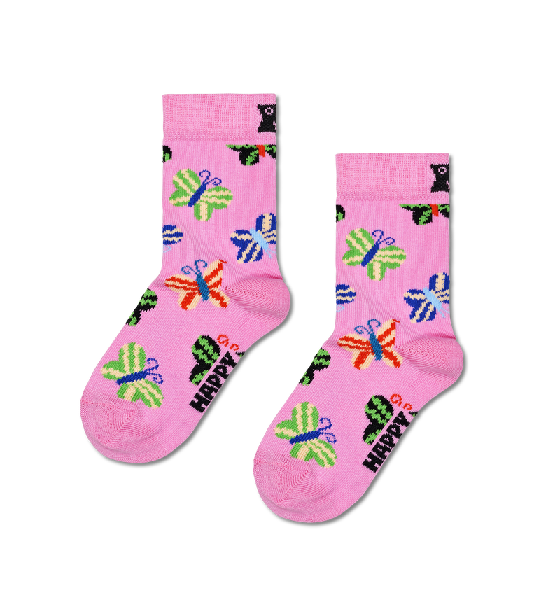 Colorful Kids Butterfly Socks | Fun Crew Socks for Children