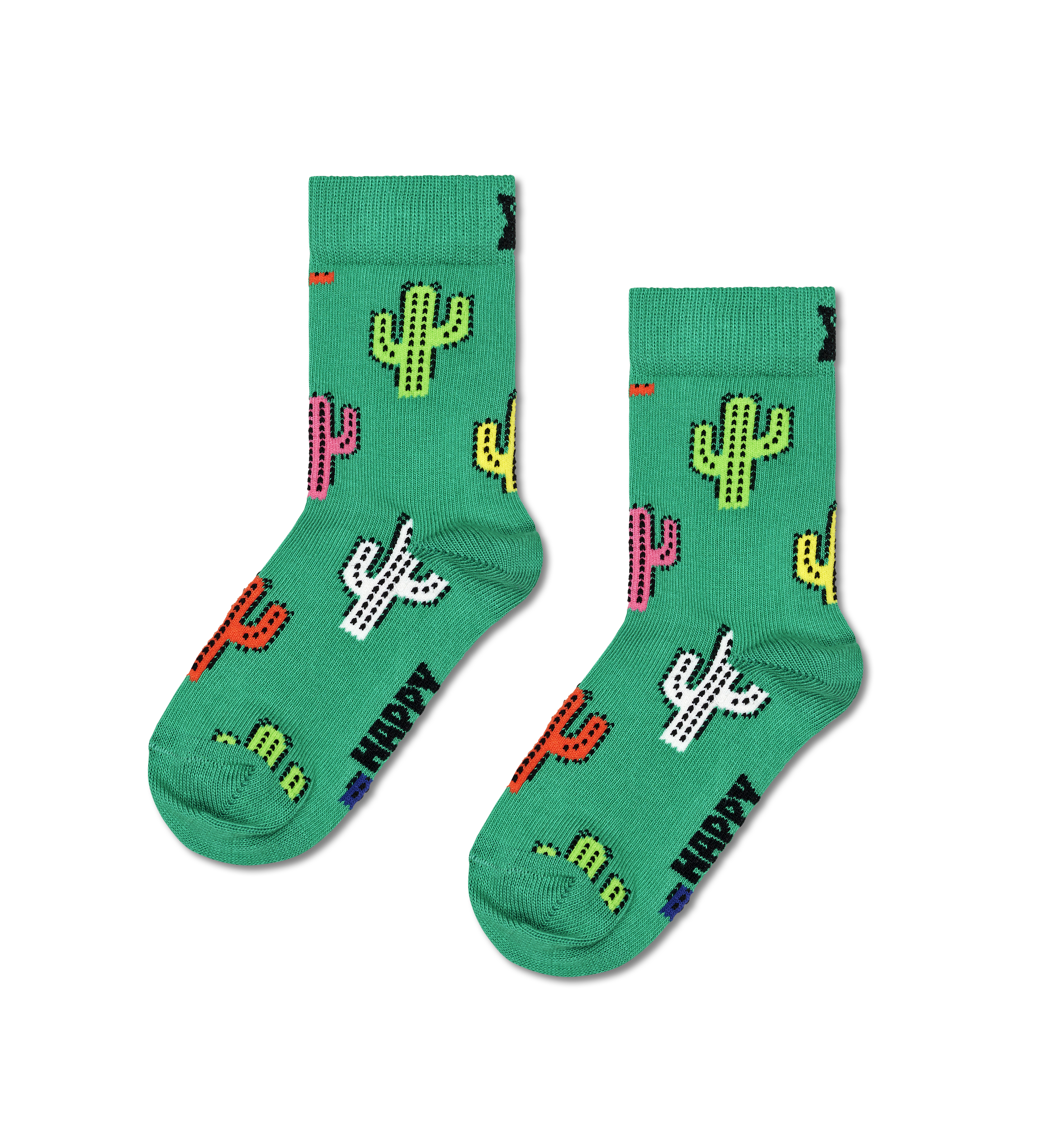 Green Cactus Crew Socks
