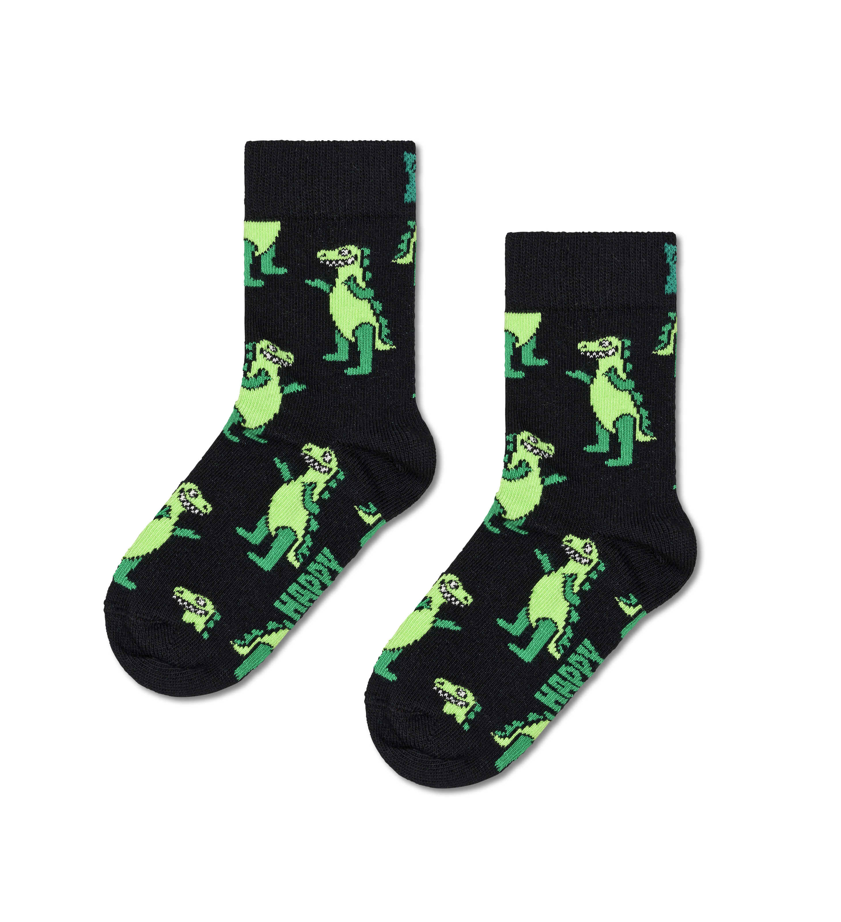 Black Inflatable Dino Crew Socks