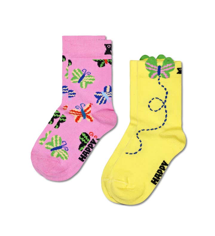 Kids 2-Pack Butterfly Socks
