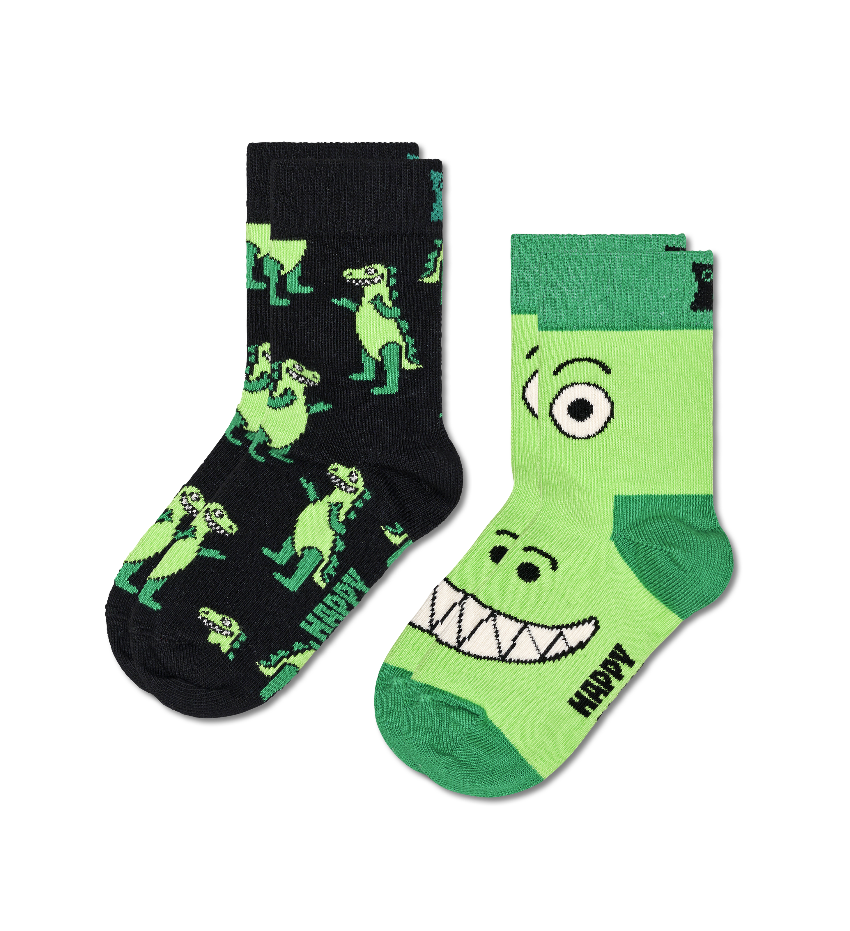 Fun Dino Socks for Kids | 2-Pack Crew Socks