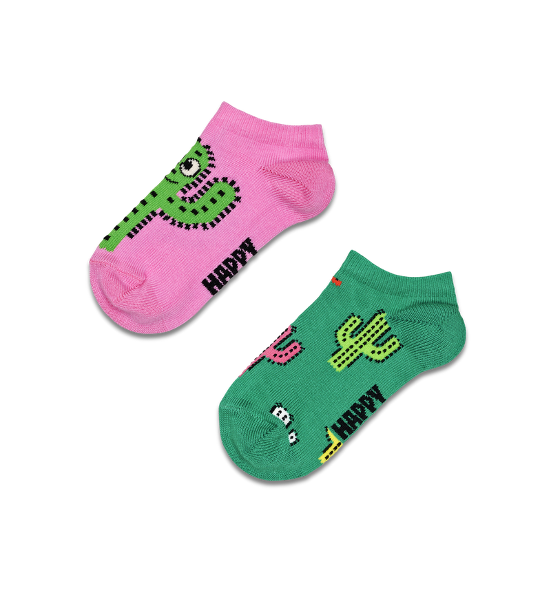Kids Low Cut Socks | Fun 2-Pack Cactus Design