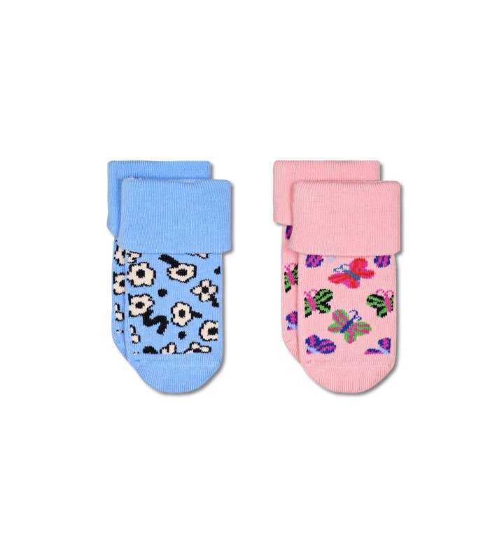 Kids 2-Pack Butterfly Baby Terry Socks