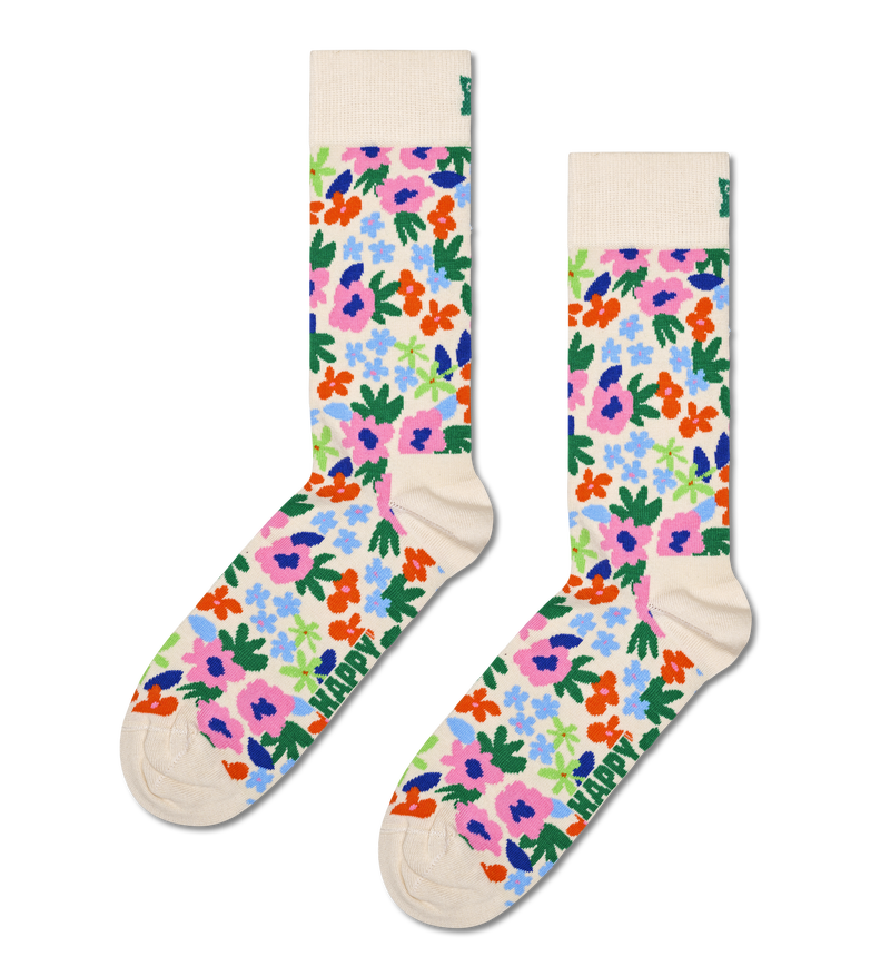 Colorful Flower Socks | Floral Crew Socks
