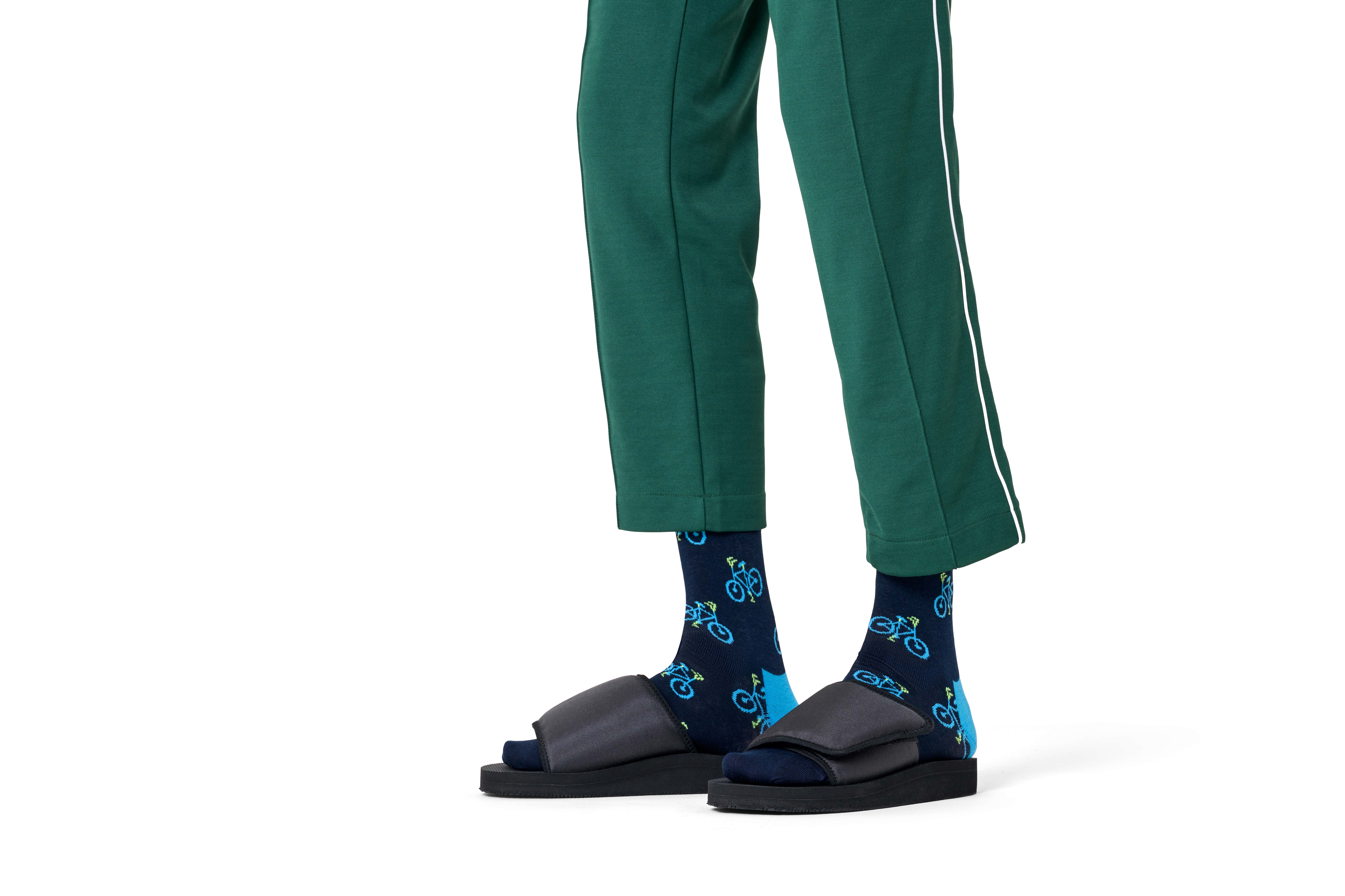 Chaussettes De Vélo Bleu Marine Chaussettes Fantaisie Colorées