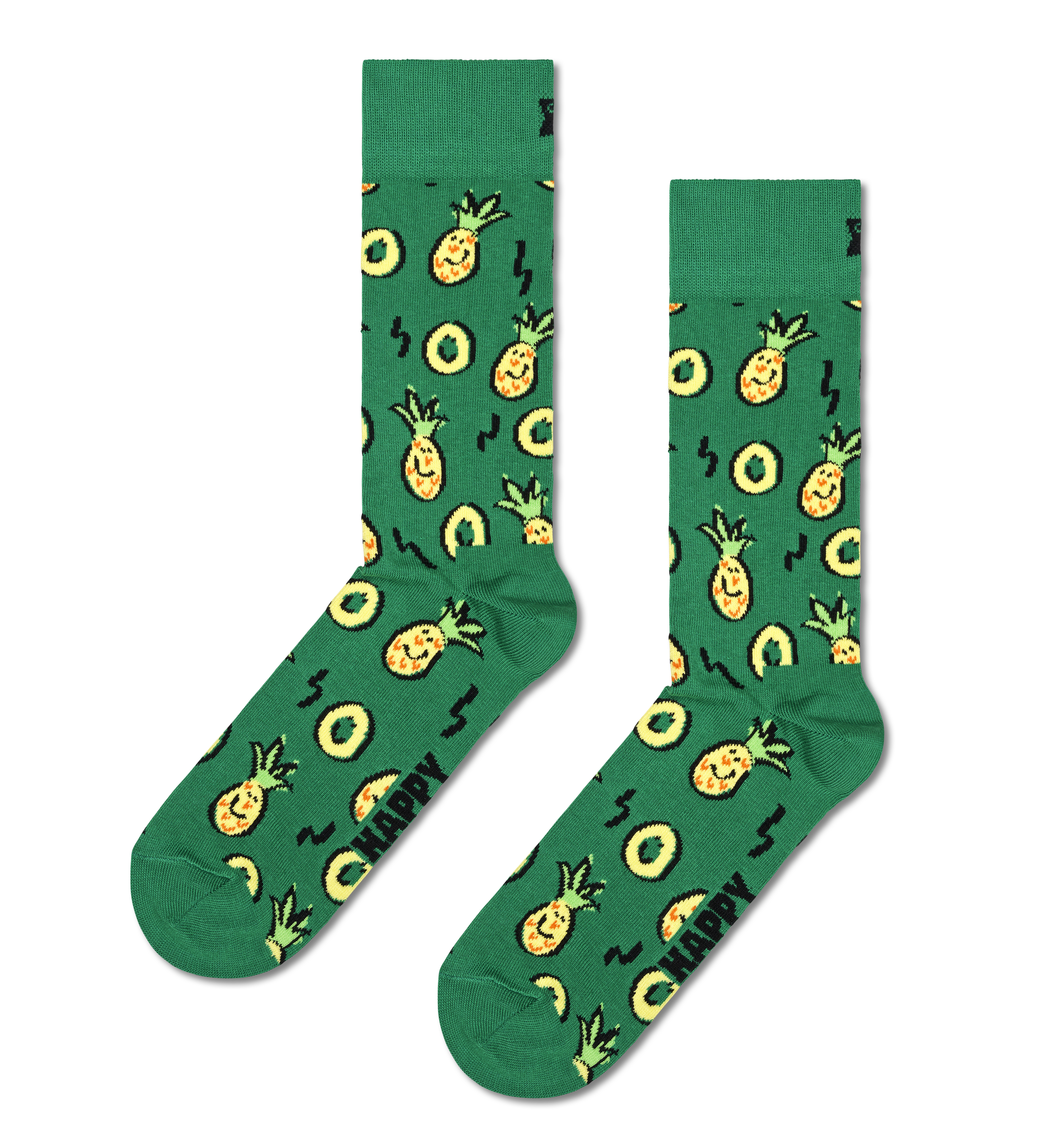 Green Pineapple Crew Socks