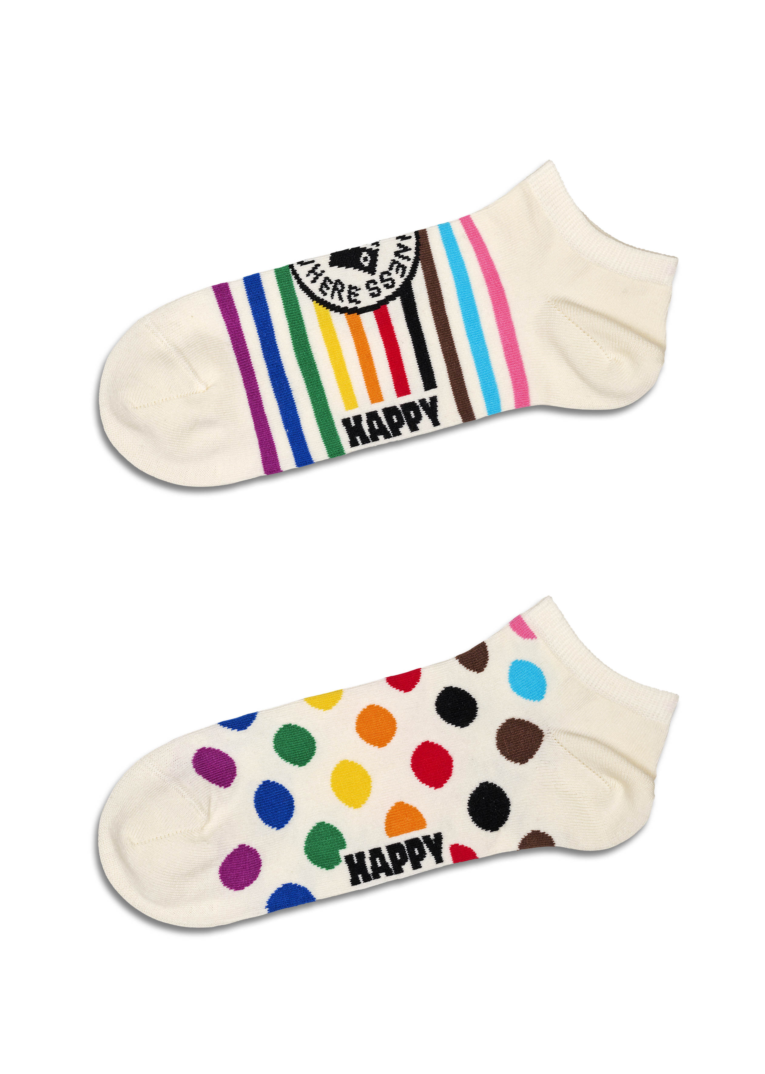White 2-Pack Pride Low Socks