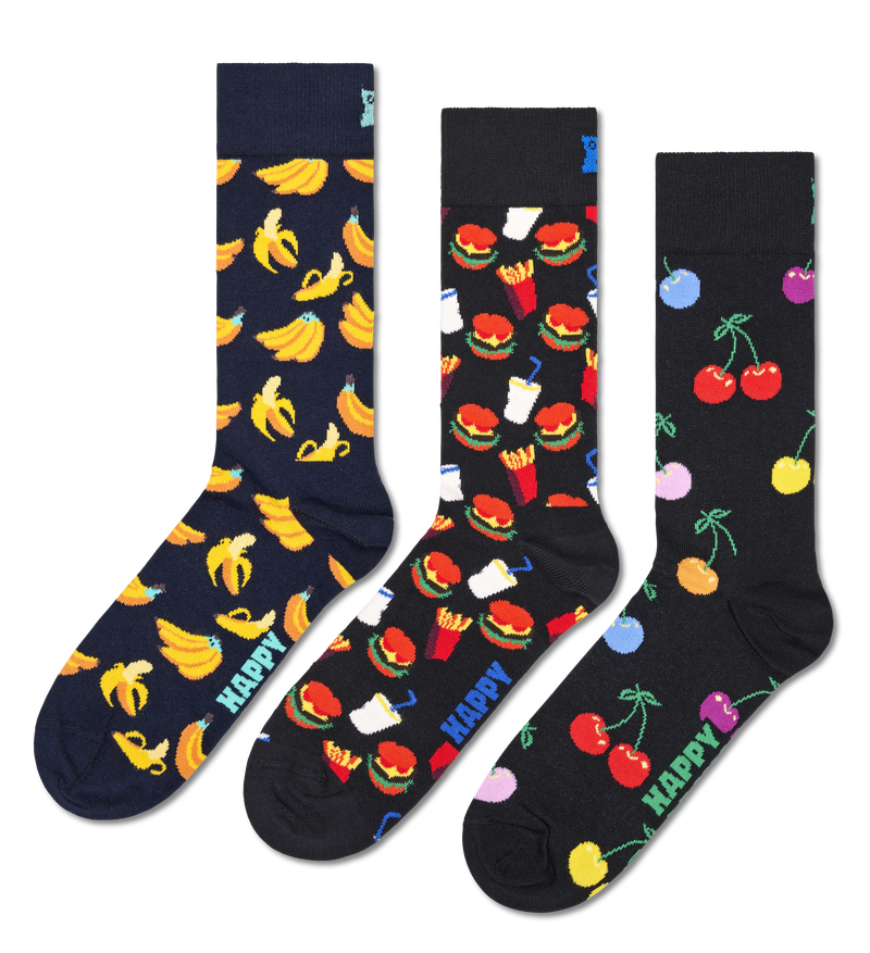 Navy 3-Pack Banana Socks | Novelty Sock Pack