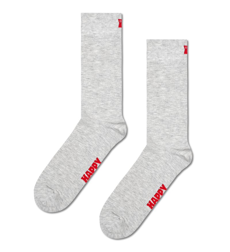 Grey Solid Crew Socks | Plain Socks for Everyday Wear
