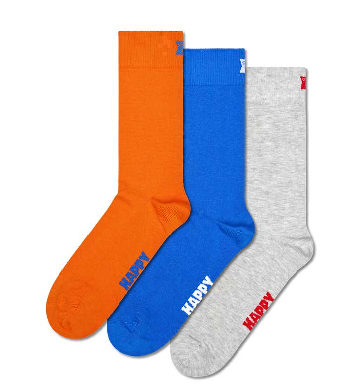 3-Pack Solid Socks 1
