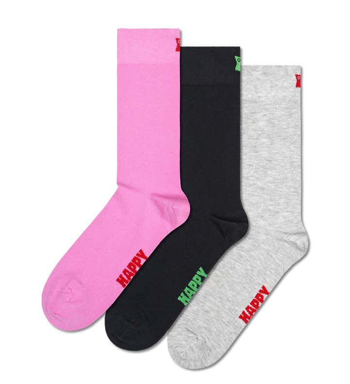 3-Pack Solid Socks 1