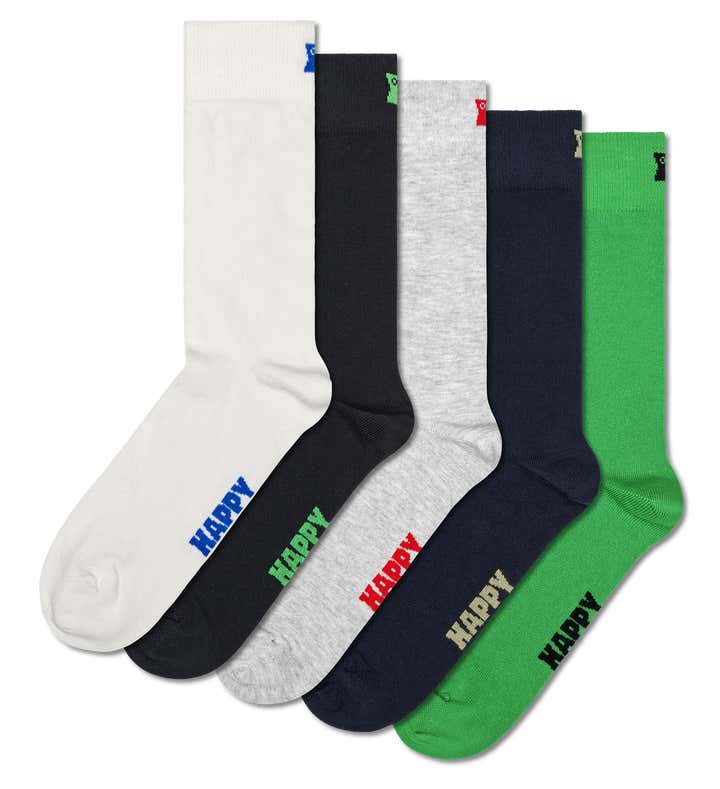 5-Pack Solid Socks 1