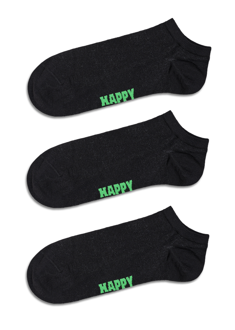 Black Solid Low Socks | 3-Pack Essential Sneaker Socks