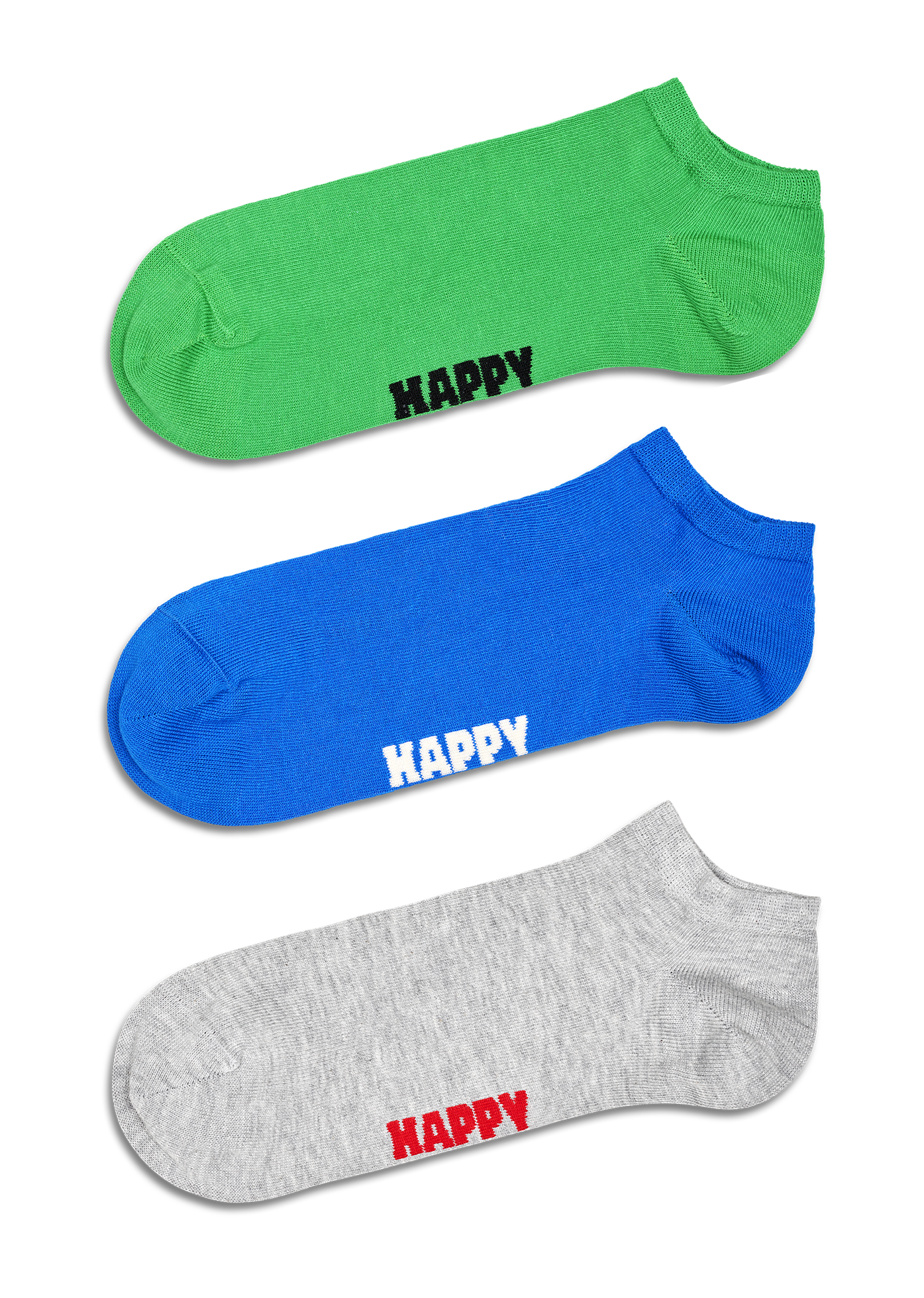Grey 3-Pack Solid Low Socks