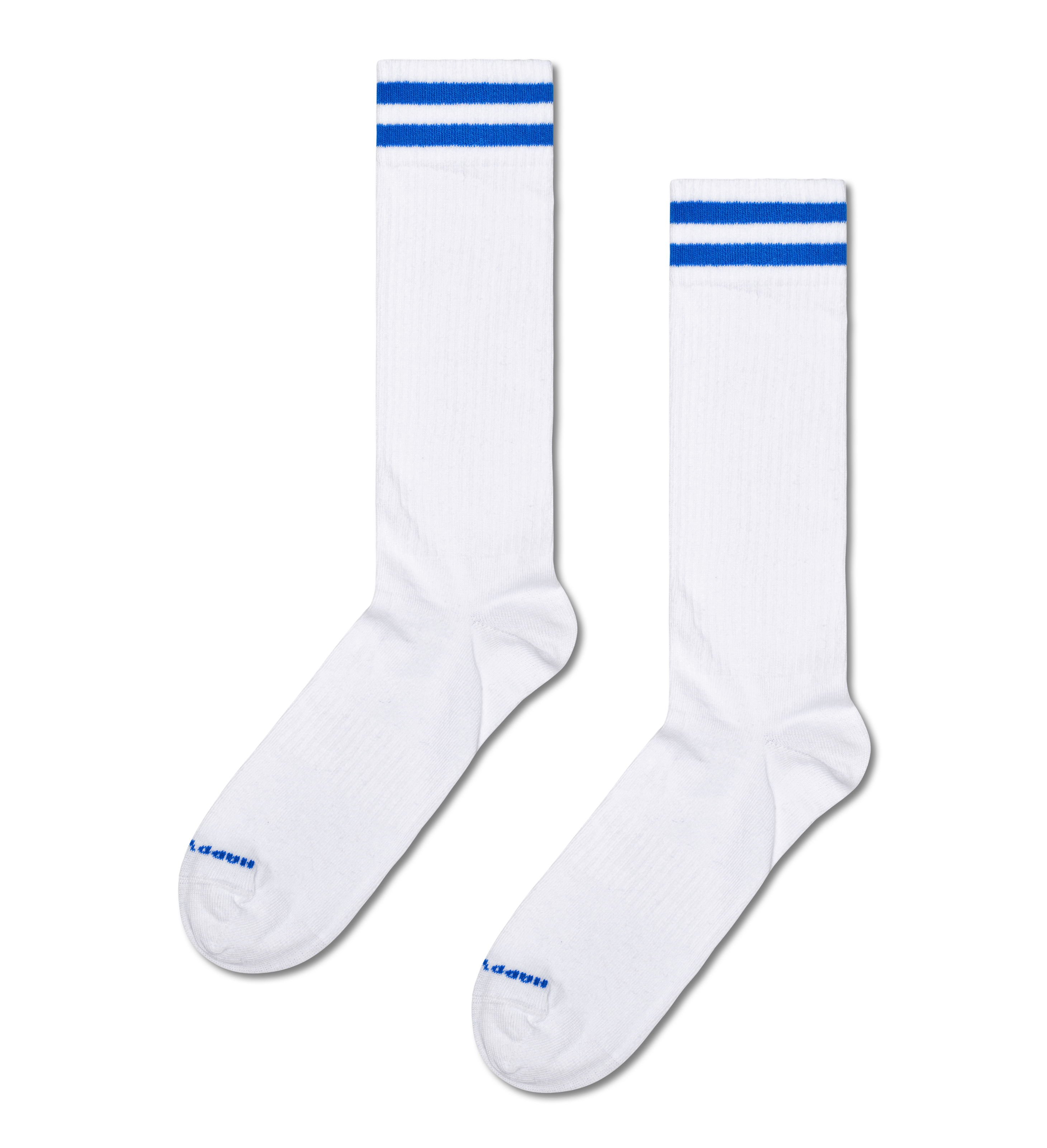 White Solid Crew Socks