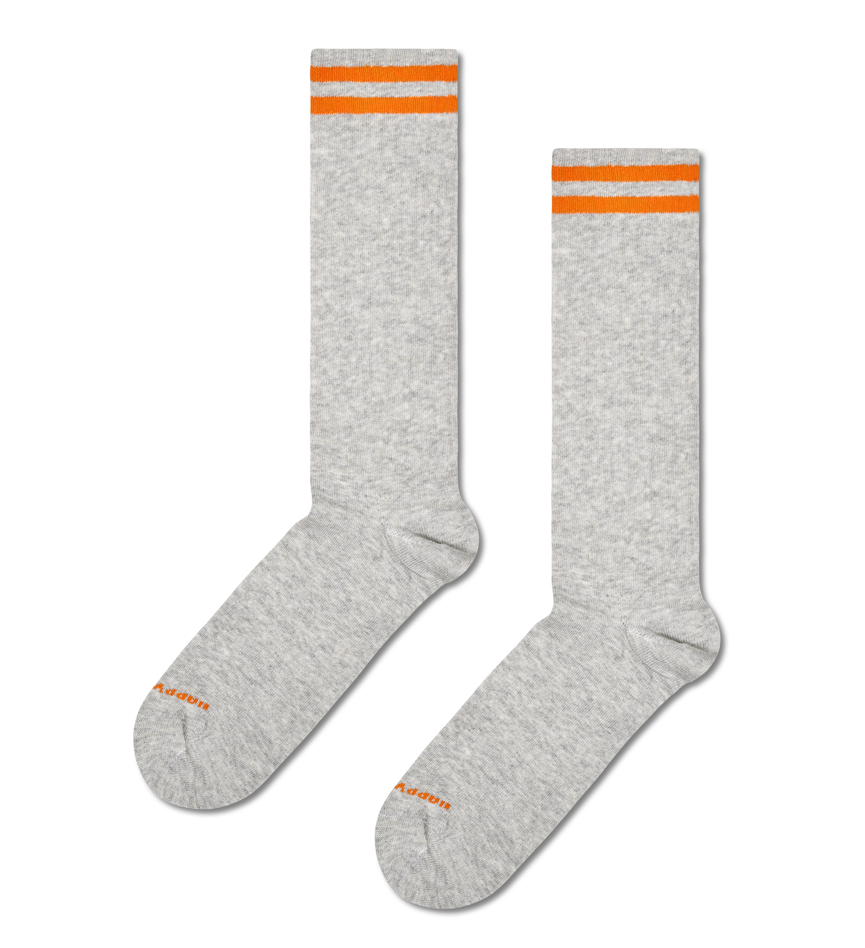 Grey Solid Crew Socks