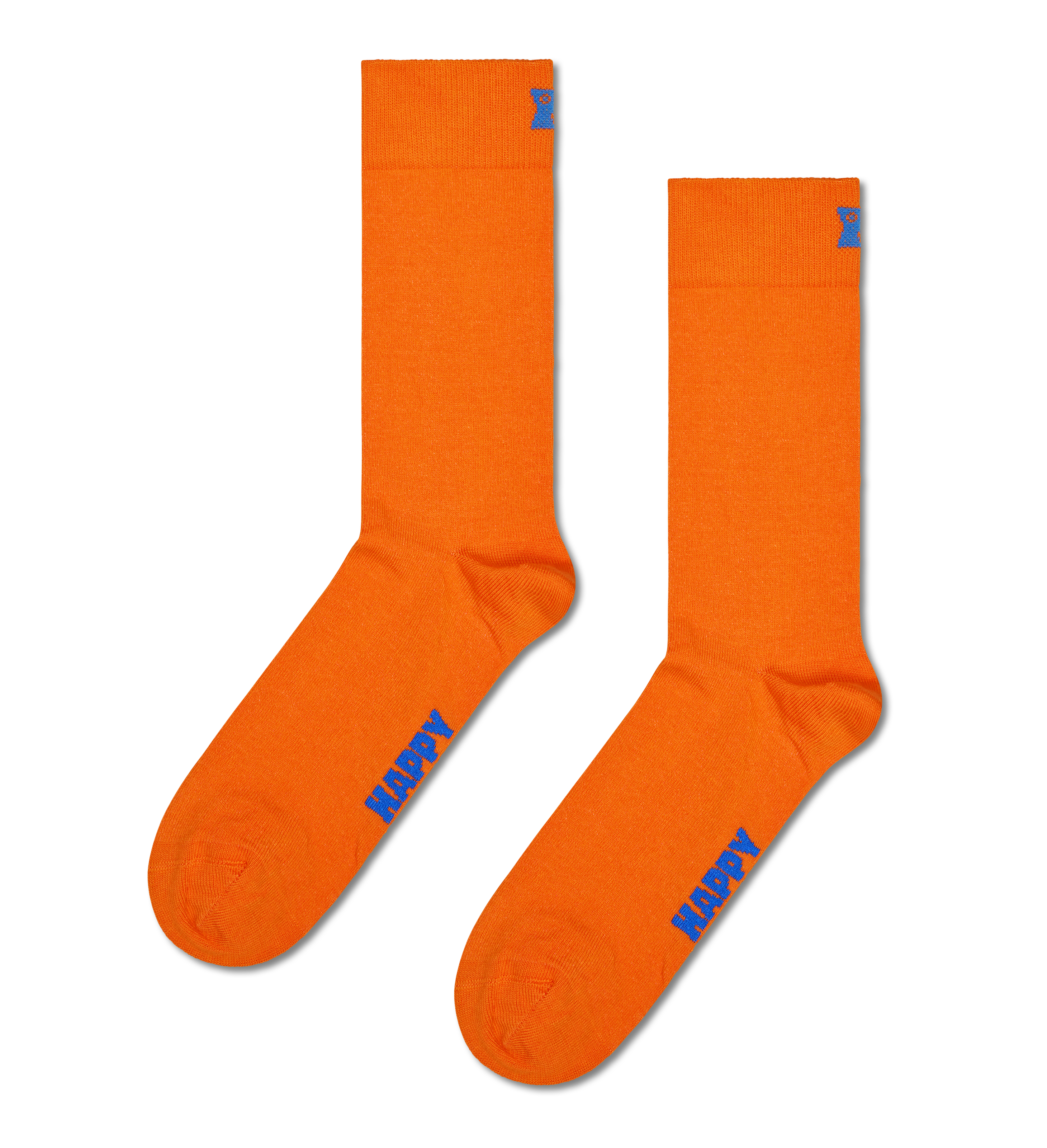 Orange Solid Crew Sock