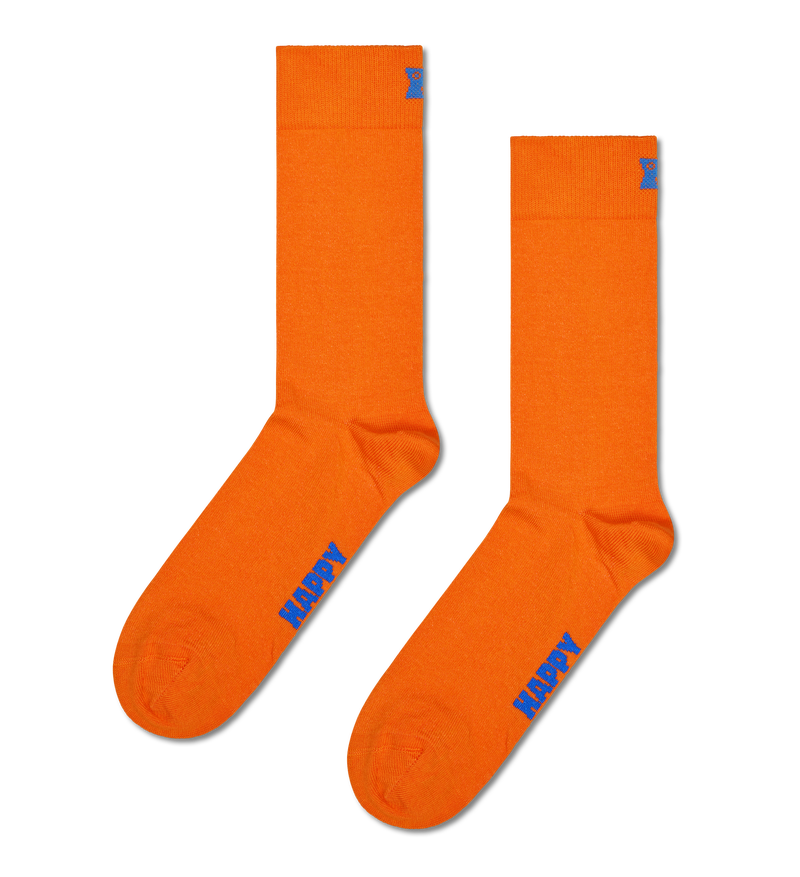 Orange Crew Sock | Solid Color Socks