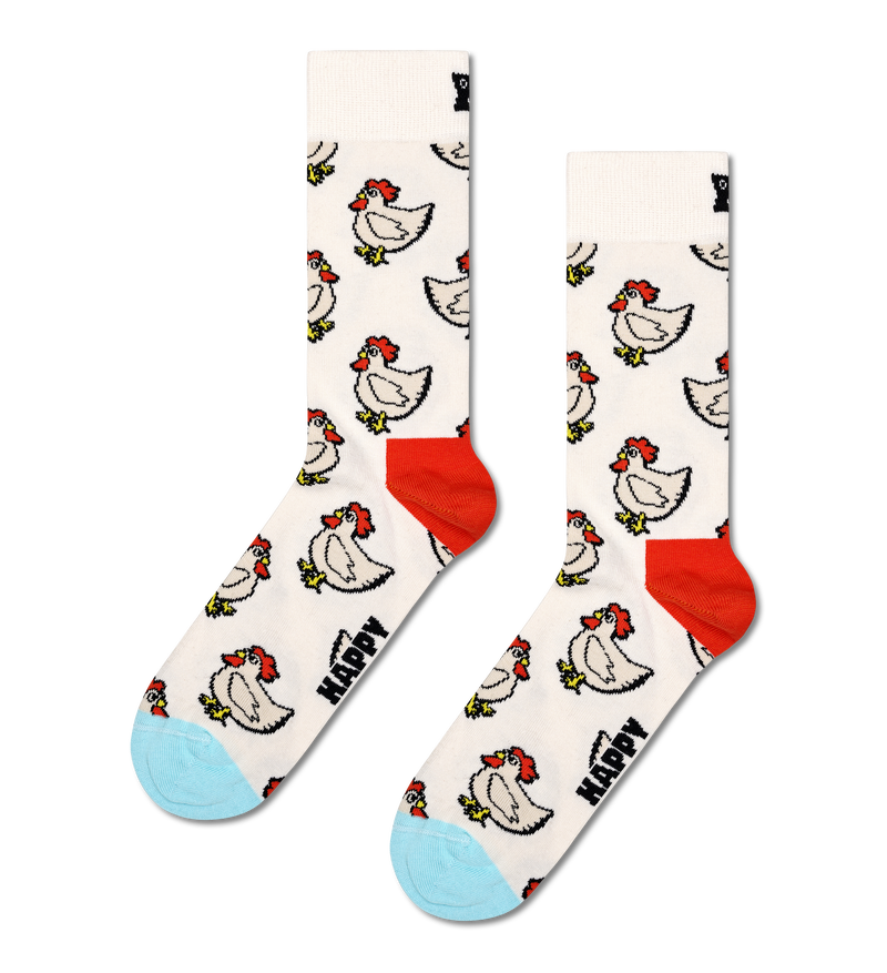 Colorful Rooster Socks | Fun & Funky Crew Socks