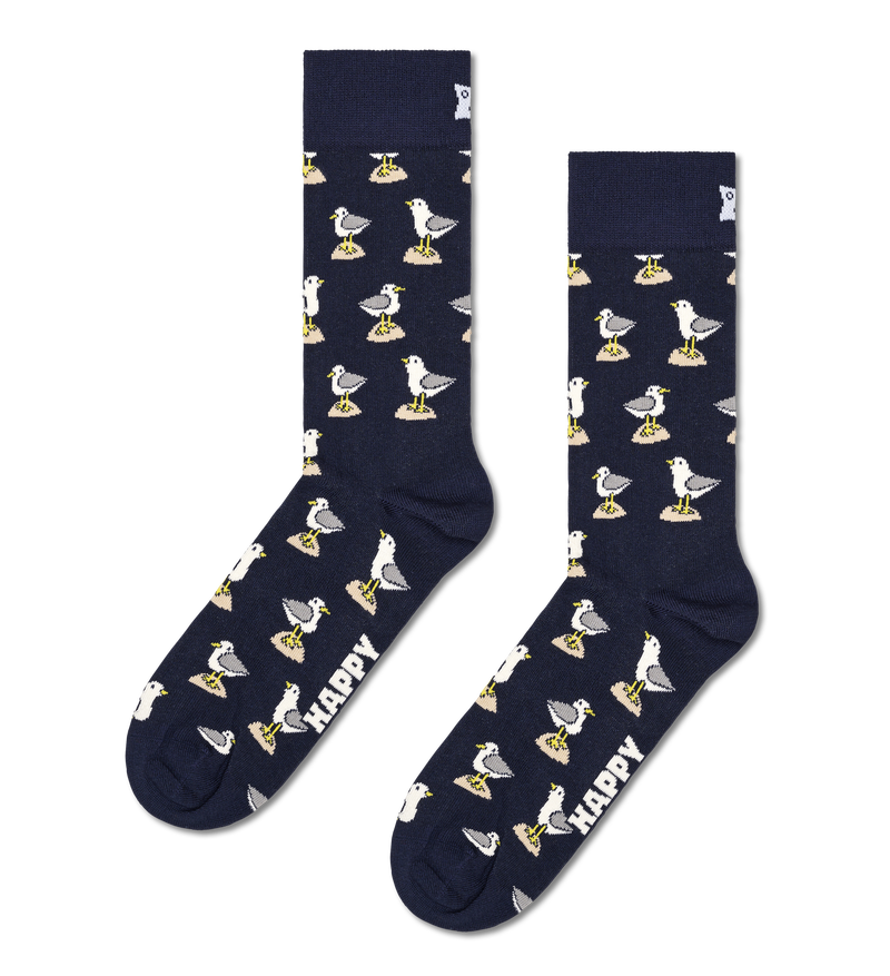 Navy Seagull Crew Socks | Fun Bird Socks