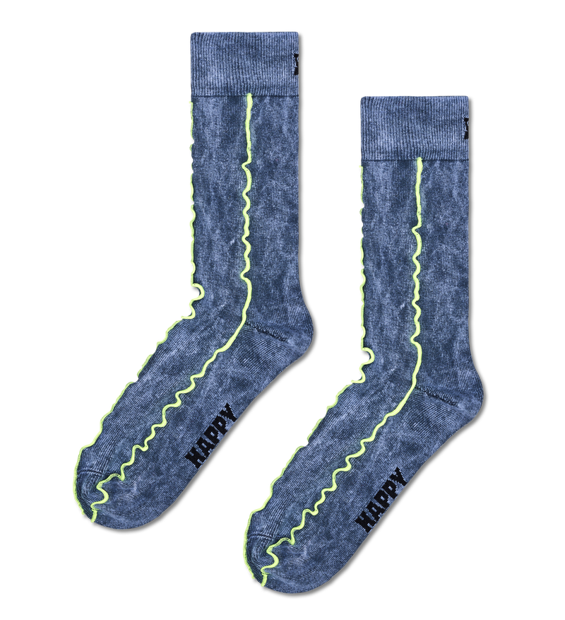 Grey Denim Crew Sock | Fun Novelty Socks